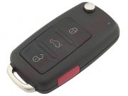 Producto Genérico - Telemando de 3 botones + botón Pánico con espadín, 433 Mhz para Volkswagen VW Touareg.
